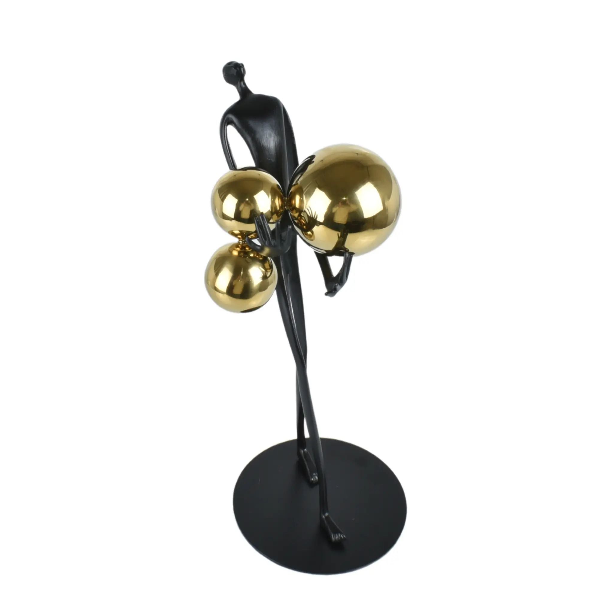 Dekofigur - mit Goldkugeln - Dekoskulptur Menschfigur Jongleur Default Title