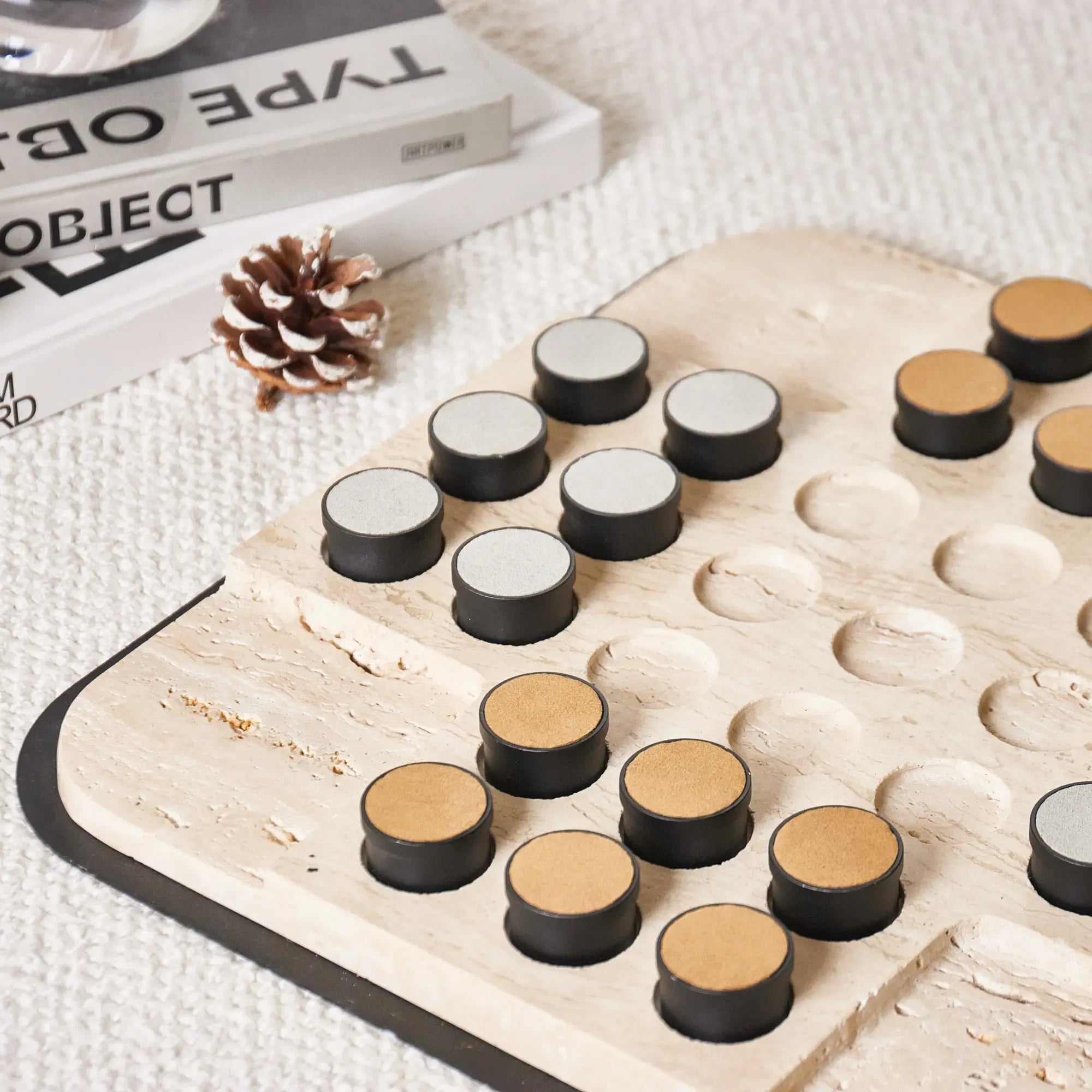 Tischspiel - Solitär-Spiel - Luxus Tic-Tac-Toe Brettspiel Ludus Magnus