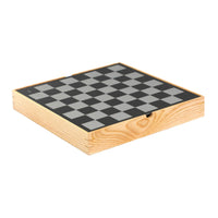 Schachspiel - Skulpturales Brettspiel aus Metall & Holz – Modernes Schach-Set mit figurativen Figuren – Persona Échecs