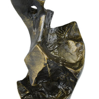 Stahlfigur - Moderne Metallskulptur - Abstraktes Deko-Objekt goldene Skulptur Eclipse