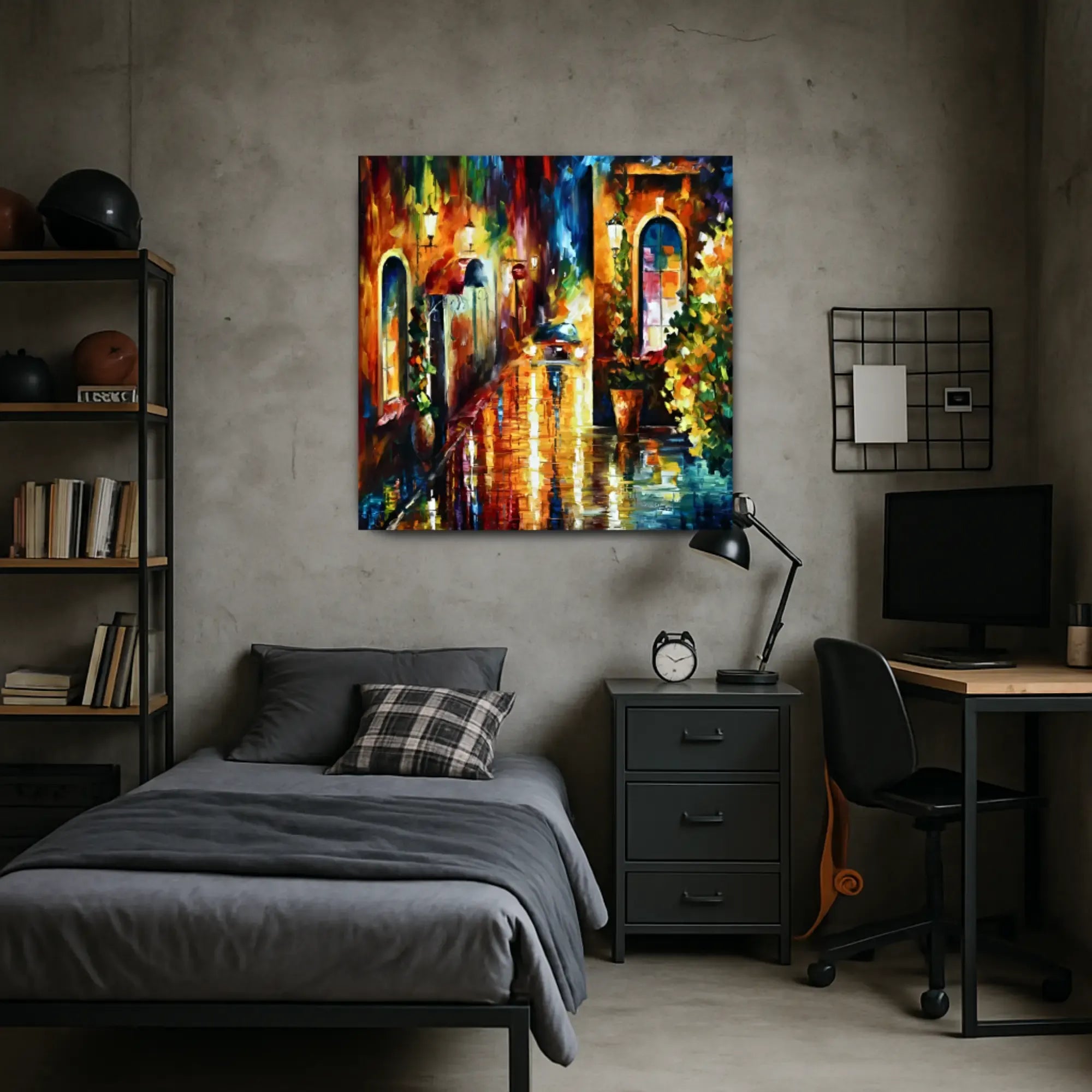 Großes Gemälde - Scena Notturna di Strada