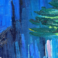 Großes Gemälde - Van Goghs Café Terrace at Night Reproduktion - Café bajo las Estrellas