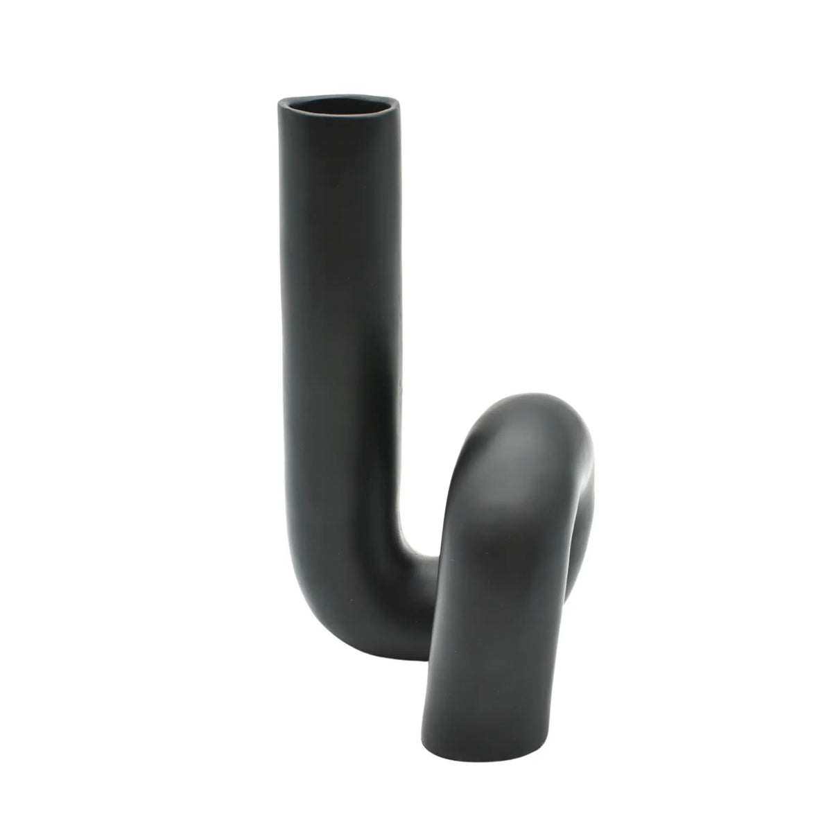 Vase - Elegante Designervase - Designgefäß skulpturale Blumenvase Linea Noire Eon