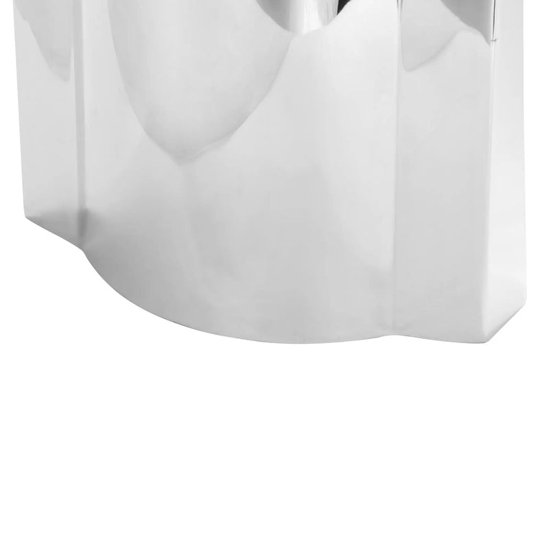 Edelstahlvase - glänzend poliert - Blumenvase Wellenform Mirra
