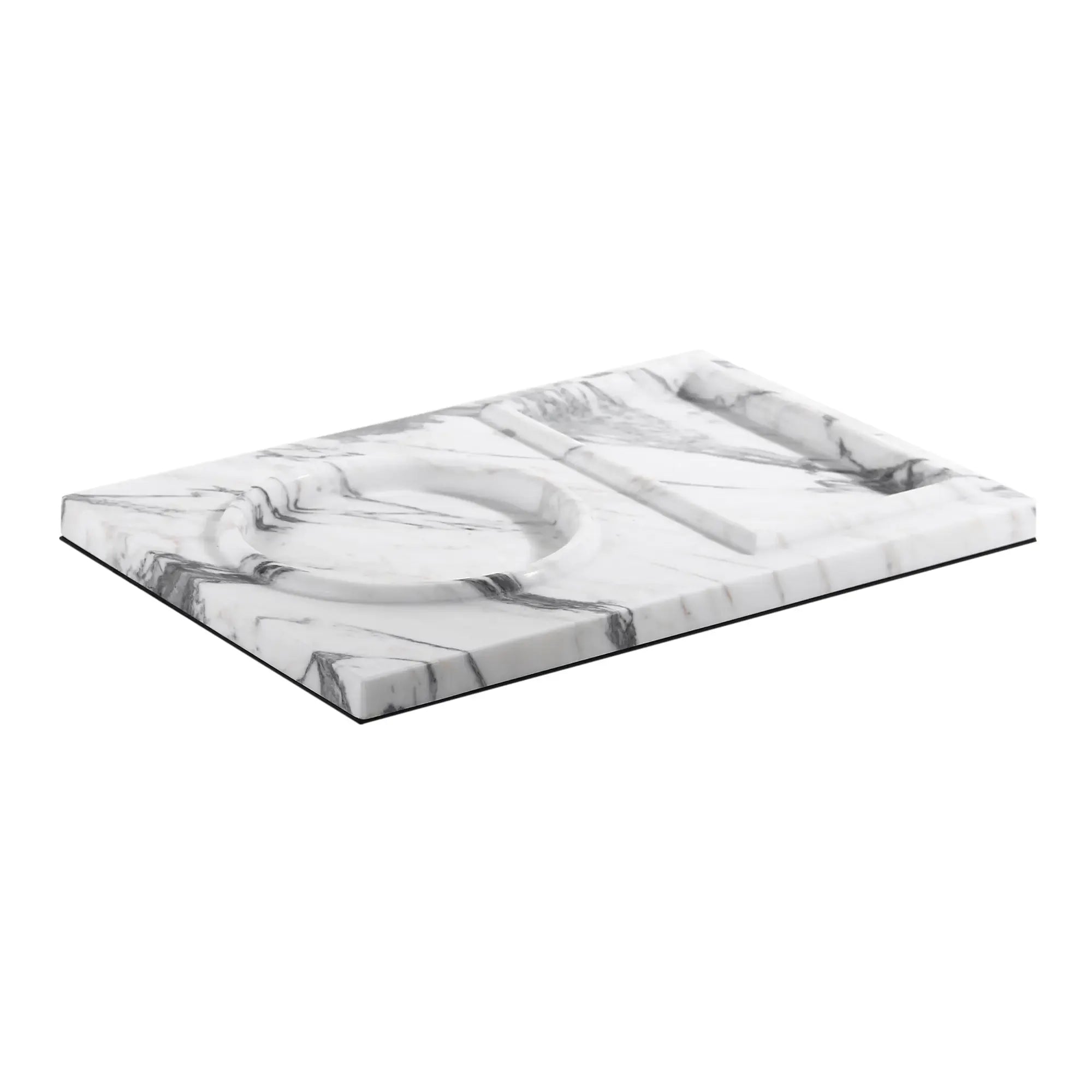 Marmortablett - rechteckige Form - Deko-Marmor-Platte Serviertablett Ablage Plateau Divisé