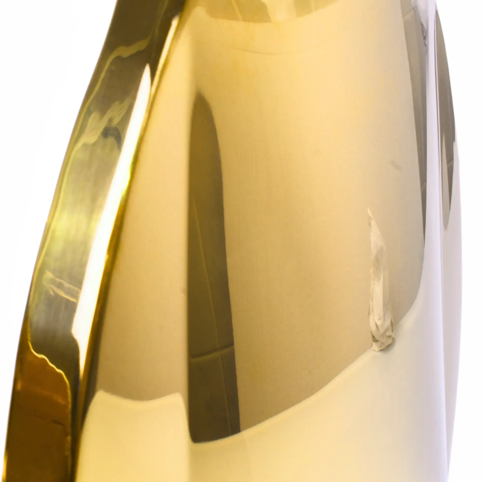 Edelstahlvase - goldglänzend - Tischvase oval edle Dekorationvase Calcolo