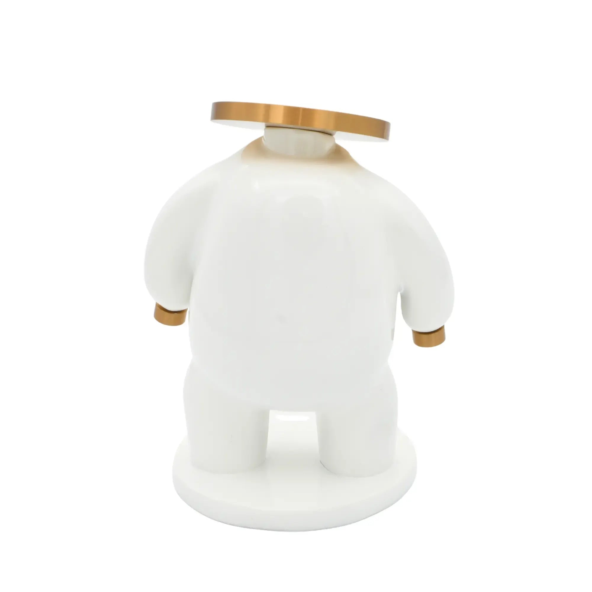 Dekofigur - Designer Pop-Art Skulptur - Skulptur Verspieltes Pop-Design Orbis Aurum Weiss