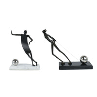 Dekofigur - symbolisch - Moderne Metallfigur Stahl Menschskulptur Persévérance