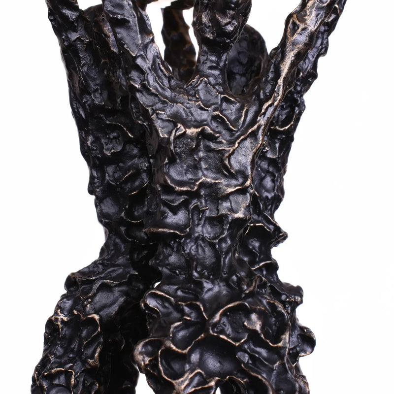 Dekofigur - mit Goldkugel - Metallskulptur Symbolfigur Teatro