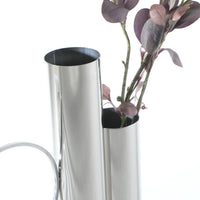 Edelstahlvase - Moderne Dekovase in skulpturaler Form - Architektonische Standvase Gemini Anello