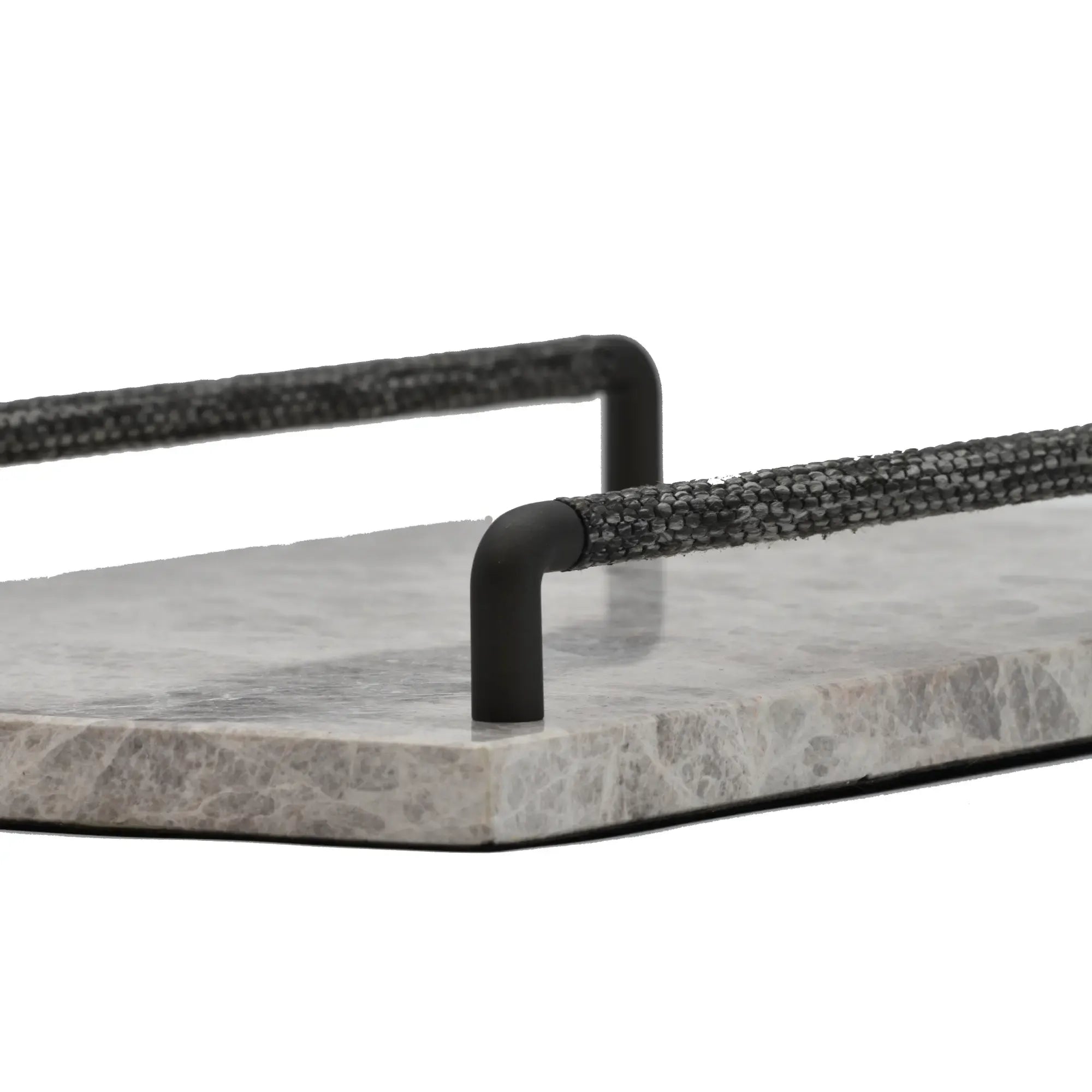 Tablett - Marmor mit Griffleisten - Edles Präsentiertablett – Design Serviertablett Pietra Nan