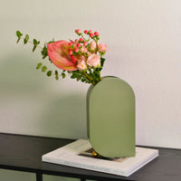 Edelstahlvase - Moderne Designer-Tischvase - Skulpturale Standvase Sfera Aurea