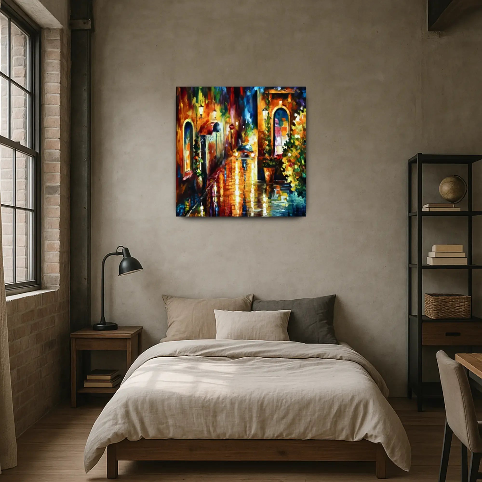 Großes Gemälde - Scena Notturna di Strada