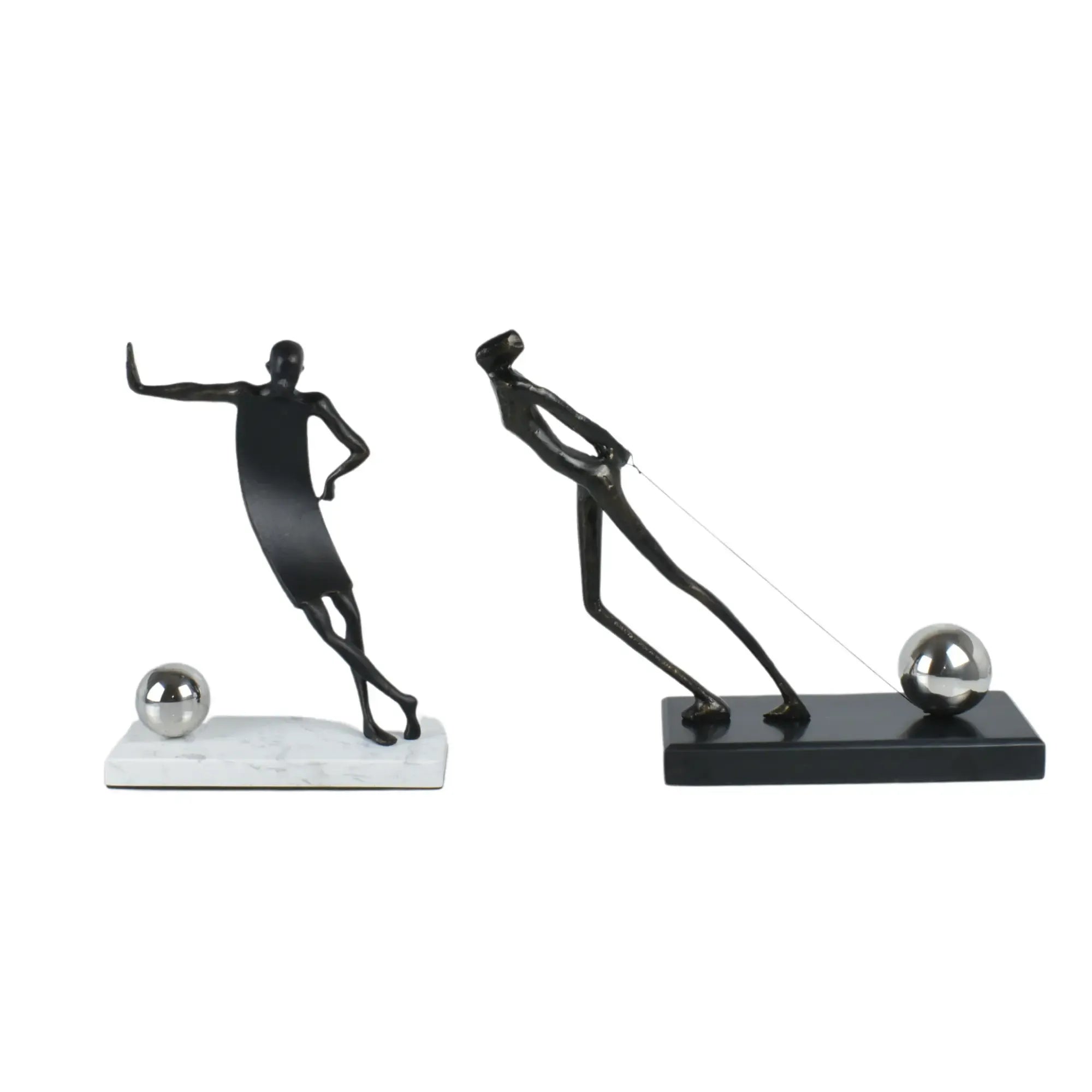 Dekofigur - auf Marmorsockel - Sportlerfigur Athletenstatue Portero