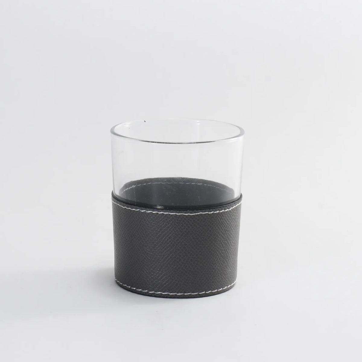 Whisky-Karaffen-Set - aus 3 Teilen mit Leder - Modernes Whiskyglas-Set Kunstlederumrandung Luxe