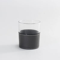 Whisky-Karaffen-Set - aus 3 Teilen mit Leder - Modernes Whiskyglas-Set Kunstlederumrandung Luxe