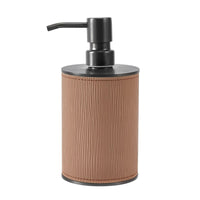 Baddeko-Set - aus 4 Teilen - Luxus Feinleder Badset Seifenspender Eleganza Bath