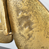 Dekoobjekt - auf Marmorsockel - Goldenes Kunstobjekt Dekorationfigur Abstrakt Momentum