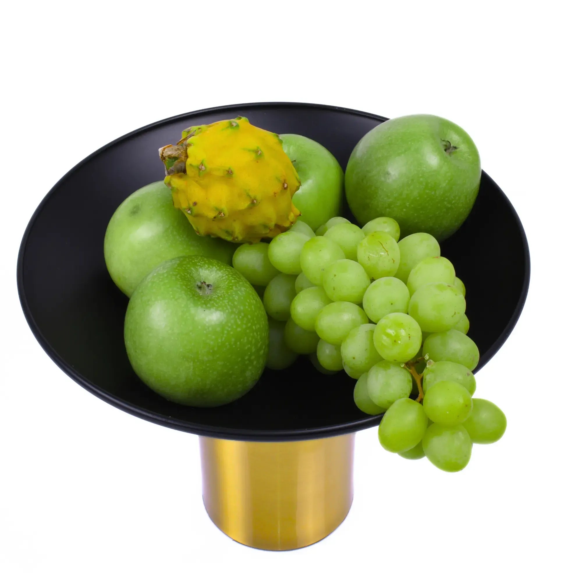 Runde-Schale - auf Goldfuß - Edle Obstschale Metallschale Ares Default Title