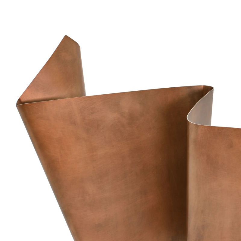 Dekoobjekt - Großformatige Skulptur Wellengeformtes Designobjekt Aera Bronzea