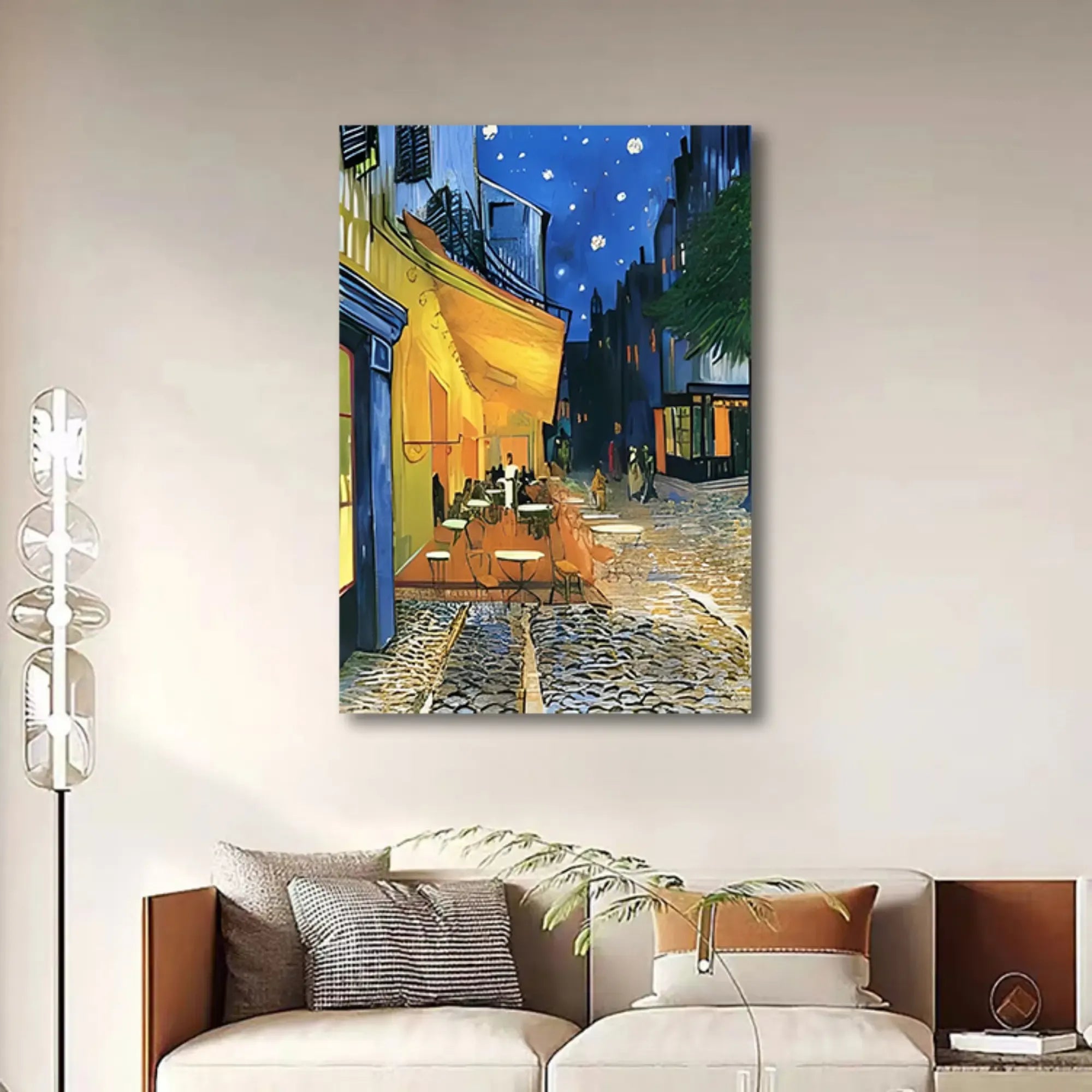 Großes Gemälde - Van Goghs Café Terrace at Night Reproduktion - Café bajo las Estrellas Default Title