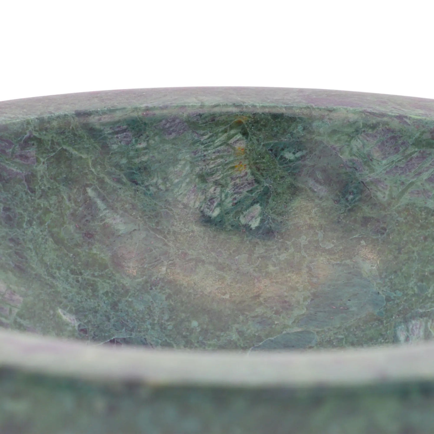 Marmorschale - rund 24cm - Kleine Rundschale edle Obstschale Verdant Arc