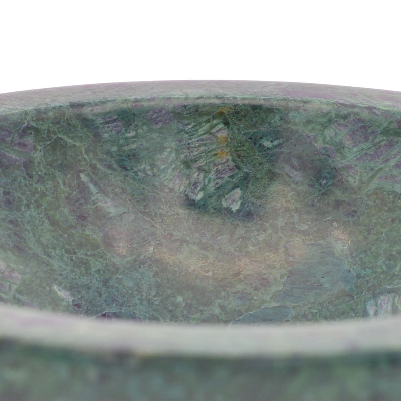 Marmorschale - rund 24cm - Kleine Rundschale edle Obstschale Verdant Arc