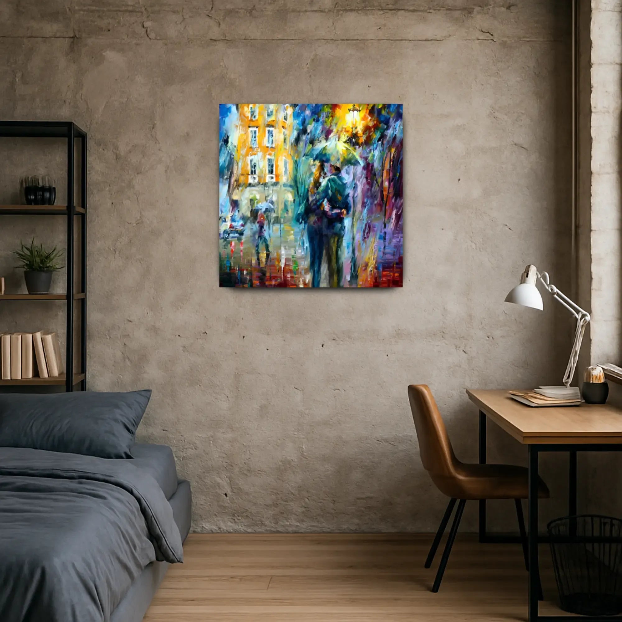 Großes Gemälde - Amor Bajo la Lluvia