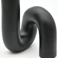 Vase - Elegante Designervase - Designgefäß skulpturale Blumenvase Linea Noire Eon