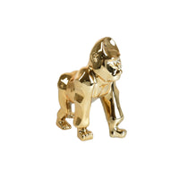 Tierfigur - goldenes Design - Designer Statue Gorilla King Kong