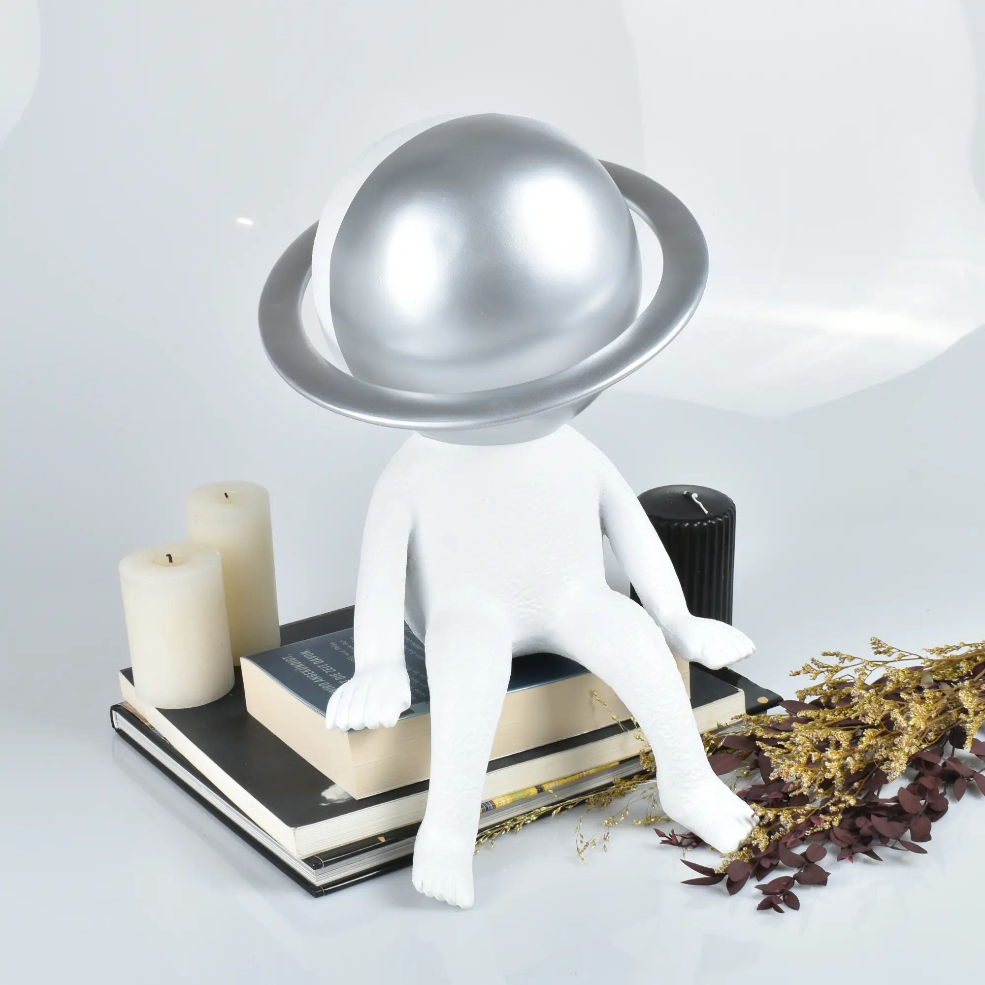 Dekofigur - astronautenstil mit Ring - Deko-Objekt für Regal Marsianer Default Title