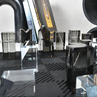 Schachspiel - Naturstein und Glas - Modernes Schachspiel edles Schachset Luxe Strategica