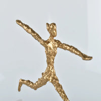 Dekofigur - Gold auf Marmor - Dekoskulptur Sportlerfigur Veloce