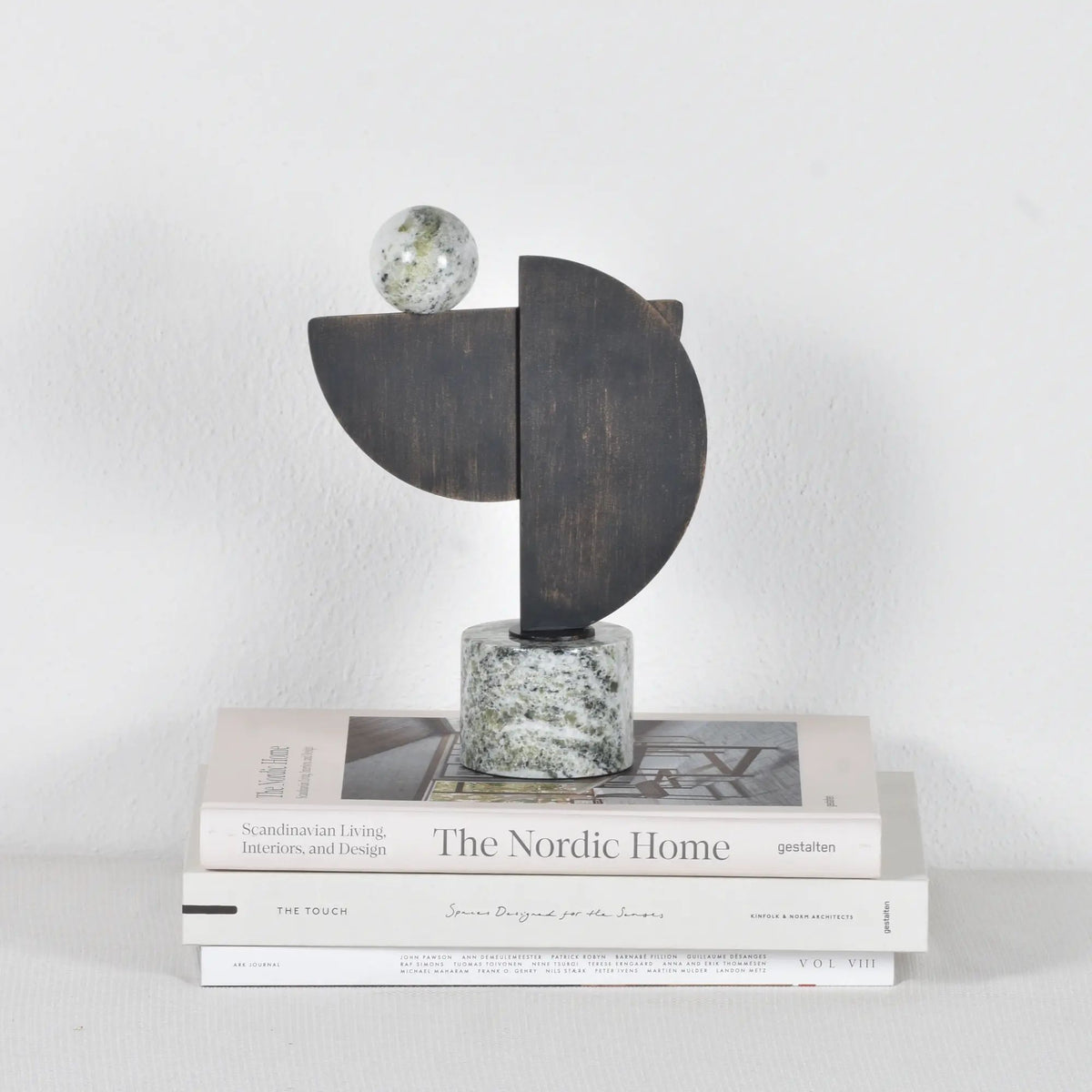 Dekoobjekt - geometirsch - Design Skulptur für Wohnzimmer Regal-Deko Géométrique Bronze