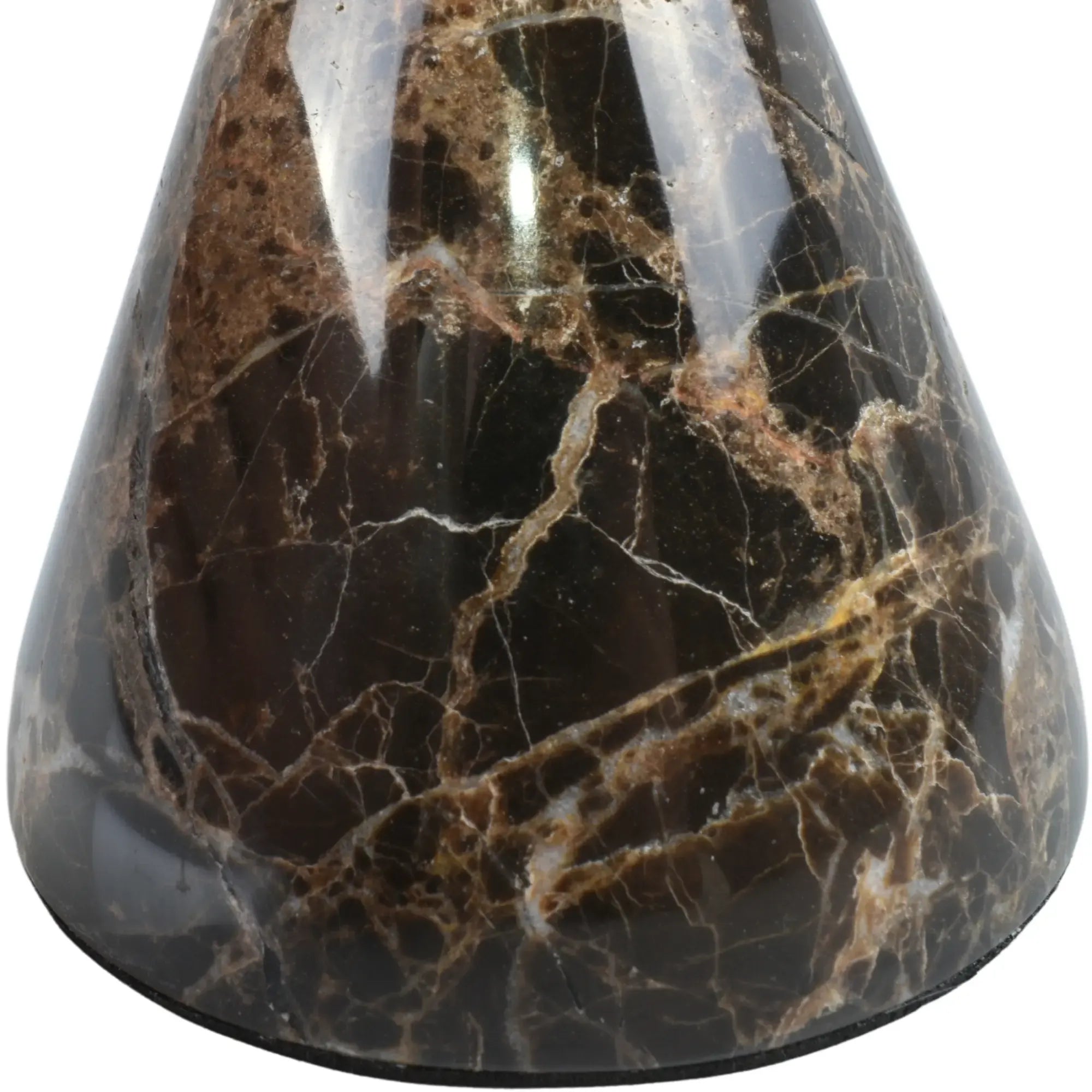 Kosmetikspiegel - drehbar auf Marmorfuß - Edles Schminkspiegel rundes Kosmetikspiegel Reflector Luxe Braun