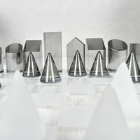Schachspiel - aus Kristall und Acryl - Modernes Schachspiel edles Glas-Tischspiel Kristall Luxe