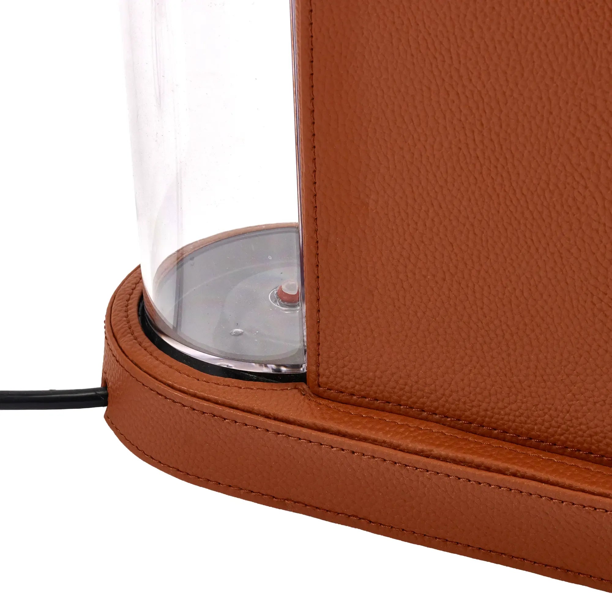 Kaffemaschine-Nespresso-CitiZ - Kapsel-Espressomaschine lederverkleidet – Cognac-Leder mit Längssteppung – OriginalLine 1,0 L – inspiriert von CitiZ – Cuir Classique Nan