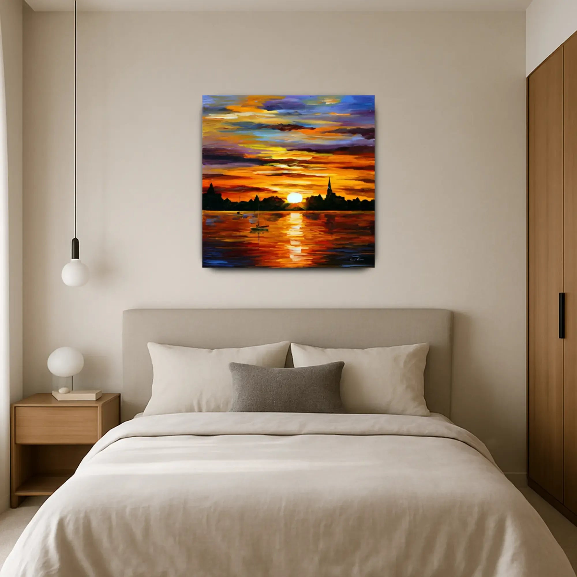 Großes Gemälde - Atardecer Dorado