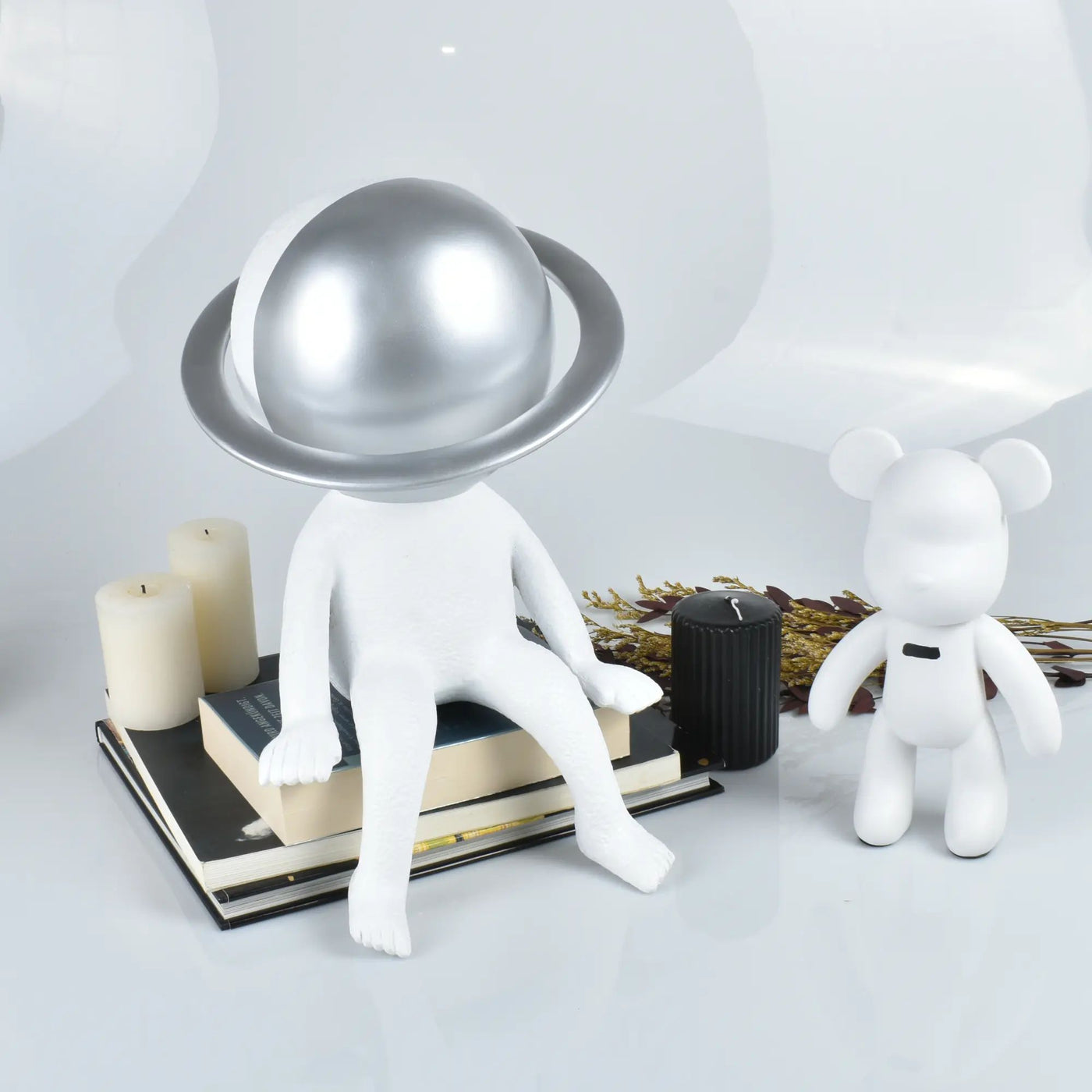 Dekofigur - astronautenstil mit Ring - Deko-Objekt für Regal Marsianer