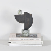 Dekoobjekt - geometirsch - Design Skulptur für Wohnzimmer Regal-Deko Géométrique Bronze