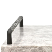 Tablett - Marmor mit Griffleisten - Edles Präsentiertablett – Design Serviertablett Pietra