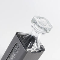 Whisky-Karaffen-Set - aus 3 Teilen mit Leder - Modernes Whiskyglas-Set Kunstlederumrandung Luxe