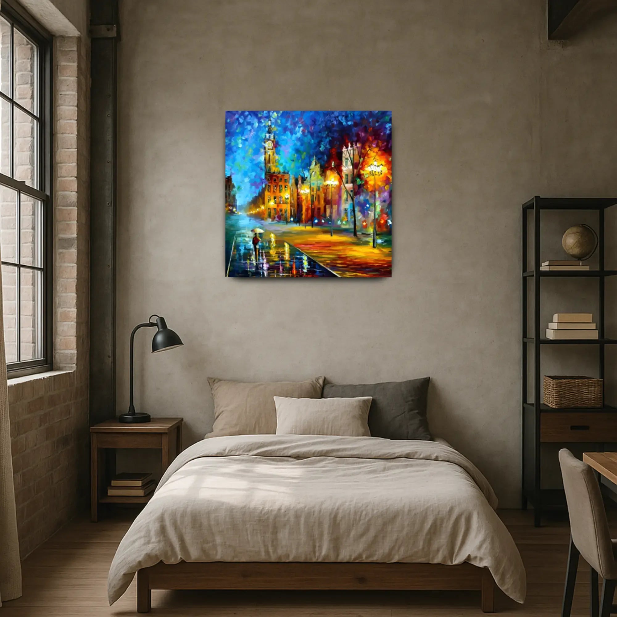 Großes Gemälde - Paseo Nocturno en la Ciudad
