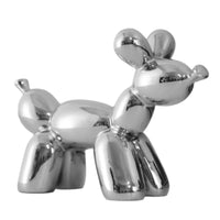 Tierfigur - Skulptur glänzende Ballonhund-Dekoration – Metall Deko-Objekt in Chrom-Optik Ludique Canis