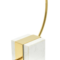 Dekoobjekt - rund mit Goldakzent - Designer Dekoration Marmor Ringhalter Eclipse Halo