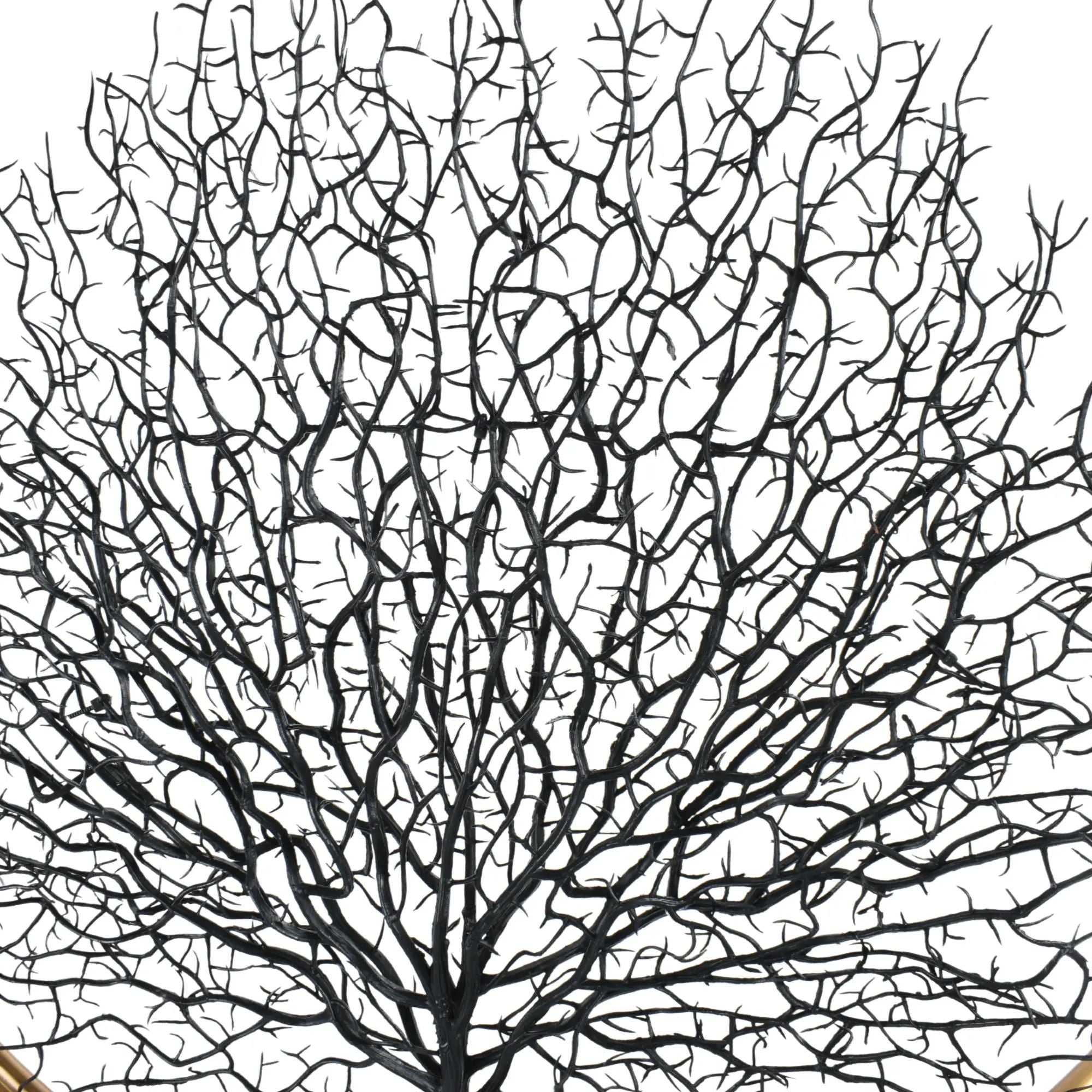 Dekoobjekt - Rund auf Marmorfuß - Edle Deko- Baumskulptur Goldring Zauberbaum Default Title