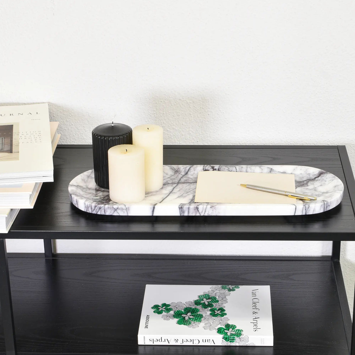 Tablett - aus Marmor - Serviertablett Dekotablett Nero