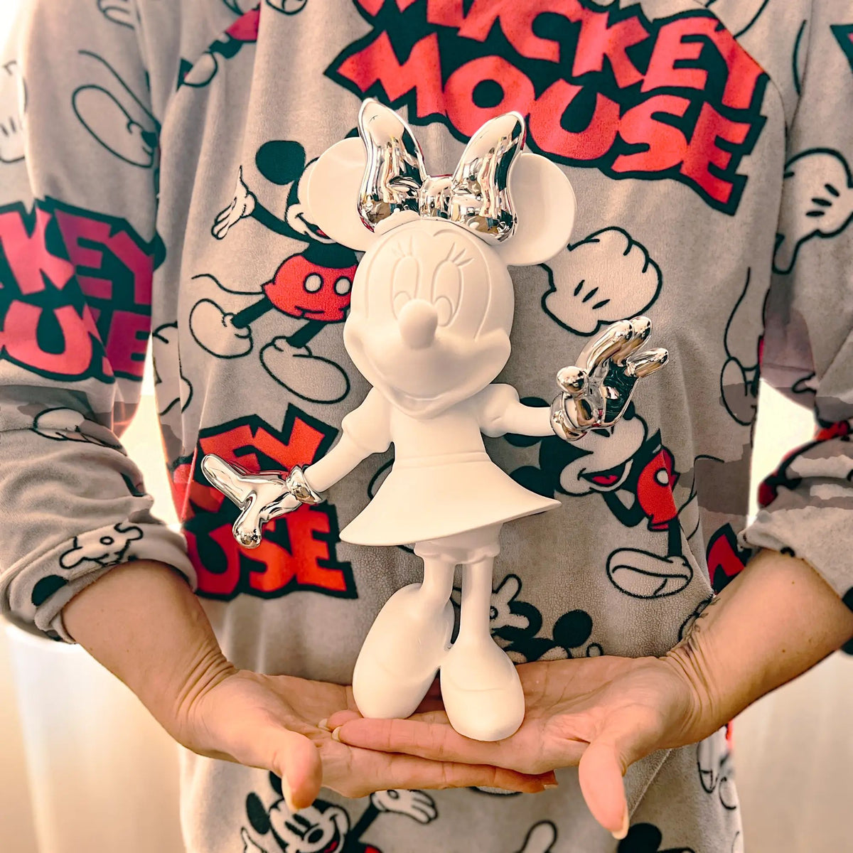 Zeichentrickfigur - Lachende Goldene Minnie Maus Sammlerstück - wel.Minnie Mouse