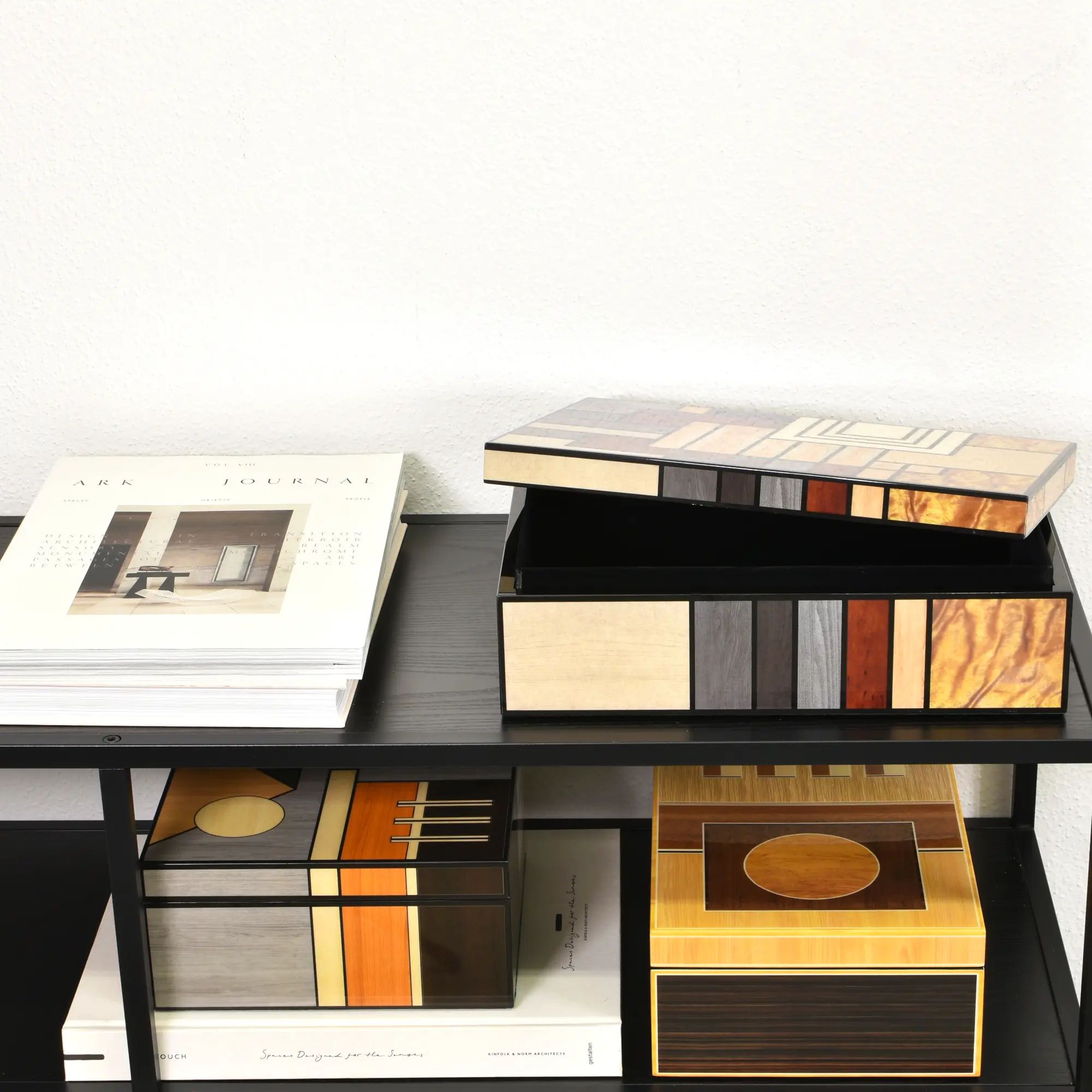 Schmuckbox - Edle Aufbewahrungsbox Intarsien – Art-Deco Schmuckdose – Coffee-Table-Box Mosa Nan
