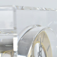 Deko-Tischuhr - klassisch - Standuhr transparent Kristalluhr Nobilis